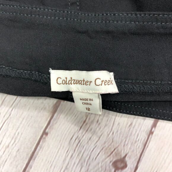 Coldwater Creek Women Pull On Pants Size 12 Black Rayon Blend B251 -27 - Picture 8 of 16